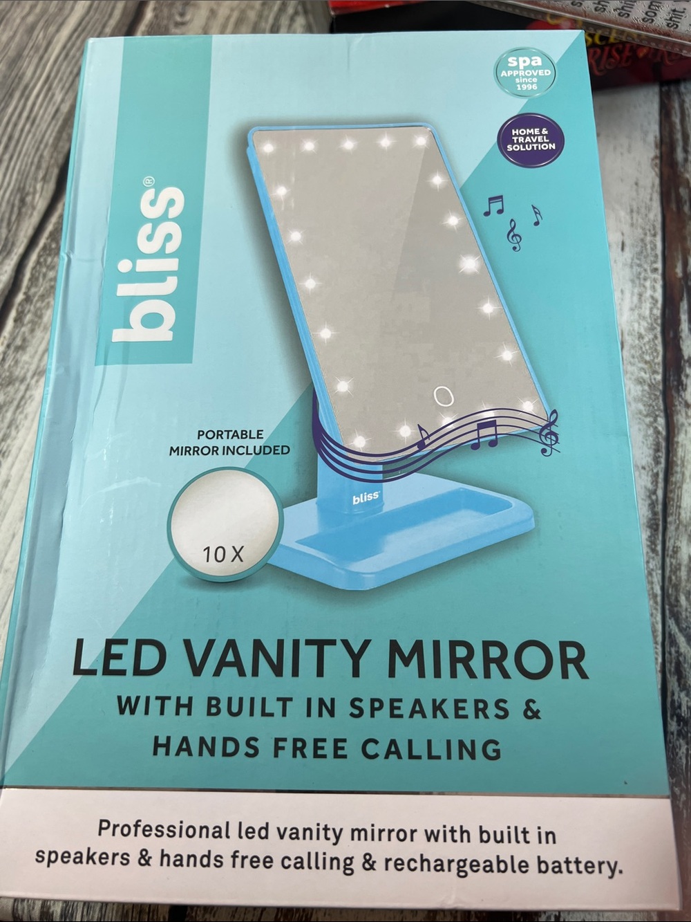 Bliss LED Vanity Mirror w/ Speakers & Hands-Free Calling 10X NIB